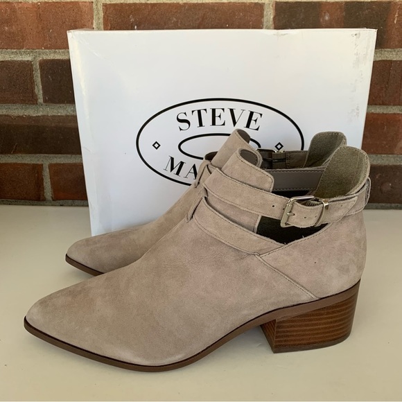 Steve Madden Womens Defiant Grey Suede Pointed Toe Ankle Boots Size US 9 M - Picture 5 of 11